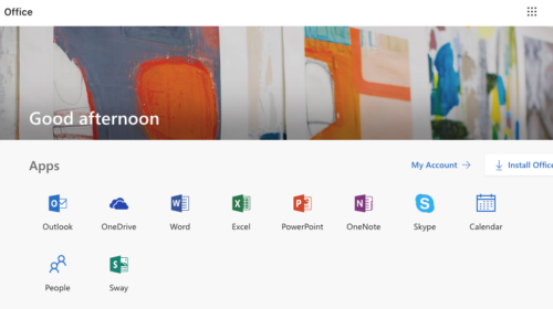 Screenshot, office.com apps